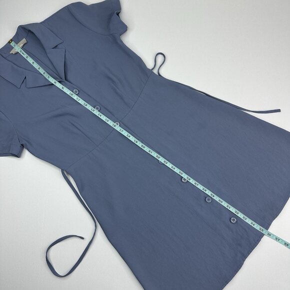 Everlane‎ Women's Dusty Blue The Japanese GoWeave Notch Shirt Dress 0/C34.75 - Picture 10 of 13